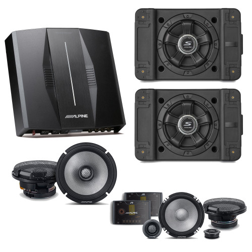 Alpine PXE-C80-88 OPTIM8 8-Channel Hi-Res Digital Sound Processor Amplifier w/ (2) SS-SB12 Subwoofer, R2-S652 & R2-S65 Bundle
